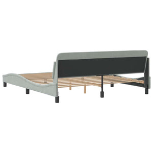 Bettgestell Dover Hellgrau Samt 180x200 cm