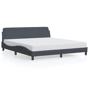 Bettgestell Dover Dunkelgrau Samt 180x200 cm