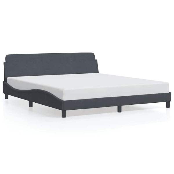 Bettgestell Dover Dunkelgrau Samt 180x200 cm