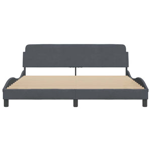 Bettgestell Dover Dunkelgrau Samt 180x200 cm