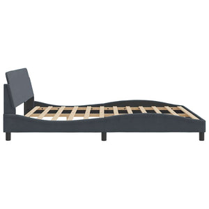 Bettgestell Dover Dunkelgrau Samt 180x200 cm