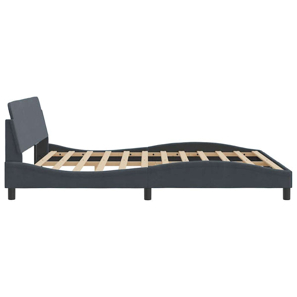 Bettgestell Dover Dunkelgrau Samt 180x200 cm