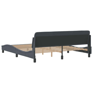 Bettgestell Dover Dunkelgrau Samt 180x200 cm