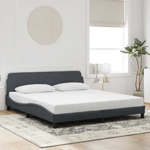 Bettgestell Dover Dunkelgrau Samt 180x200 cm