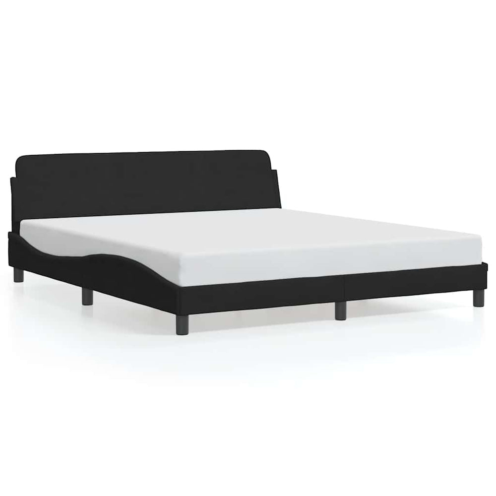 Schwarzes Samt Bettgestell 180x200 cm