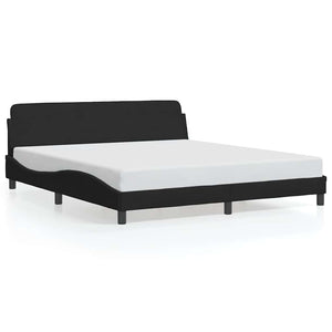 Schwarzes Samt Bettgestell 180x200 cm