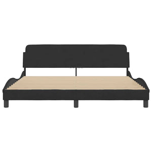 Schwarzes Samt Bettgestell 180x200 cm