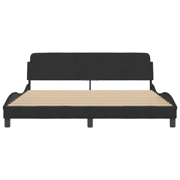 Schwarzes Samt Bettgestell 180x200 cm