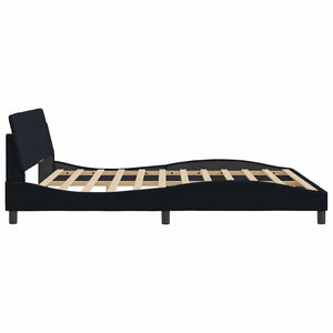 Schwarzes Samt Bettgestell 180x200 cm