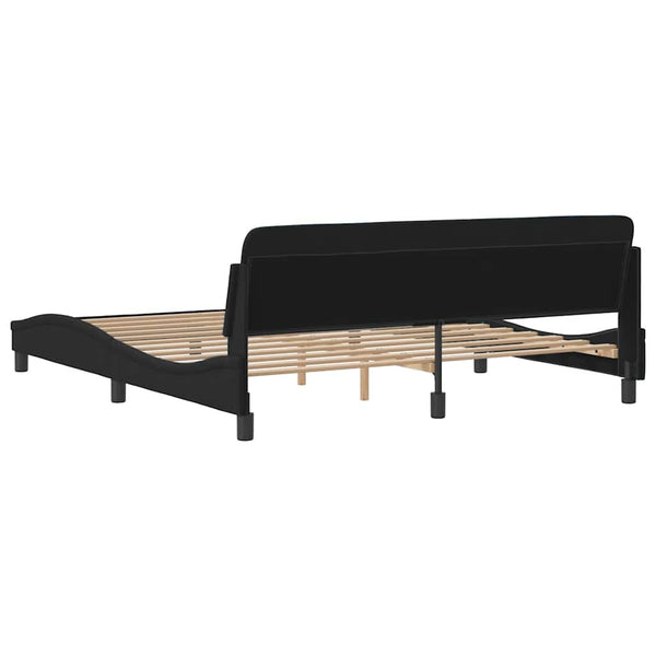 Schwarzes Samt Bettgestell 180x200 cm