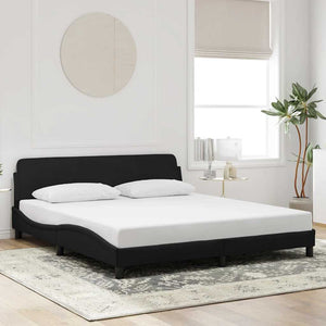 Schwarzes Samt Bettgestell 180x200 cm