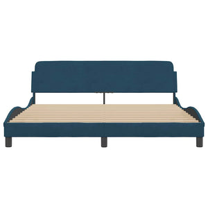 Bettgestell Blau Samt 180x200 cm