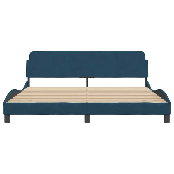 Bettgestell Blau Samt 180x200 cm