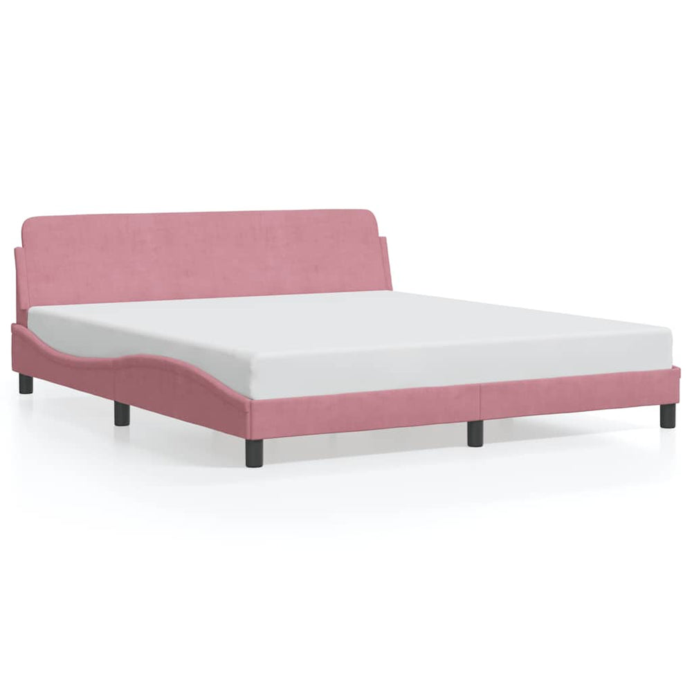 Bettgestell Rosa Samt 180x200 cm
