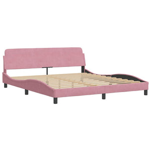 Bettgestell Rosa Samt 180x200 cm