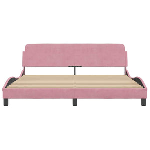 Bettgestell Rosa Samt 180x200 cm