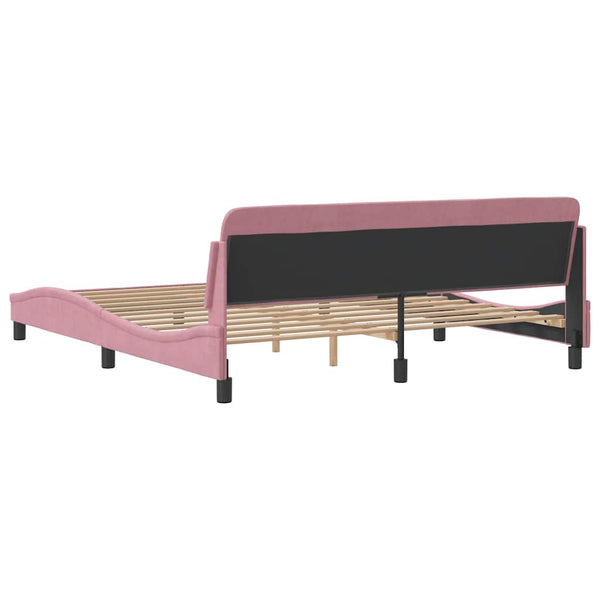 Bettgestell Rosa Samt 180x200 cm