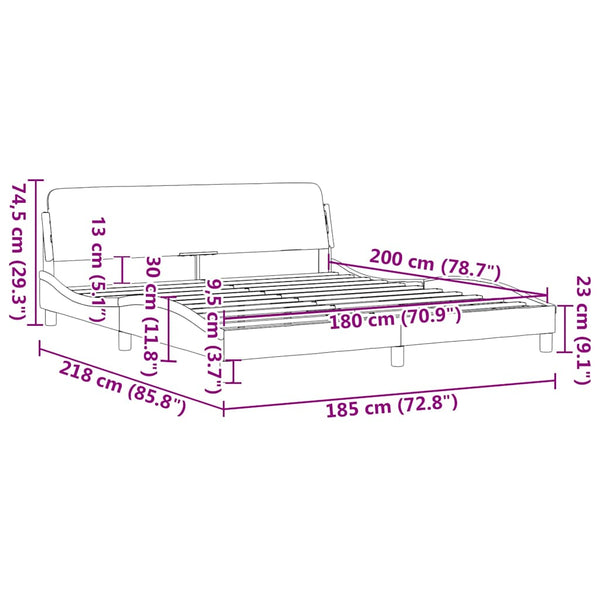Bettgestell Rosa Samt 180x200 cm