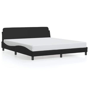 Bettgestell Dover 180x200 cm Schwarz Kunstleder