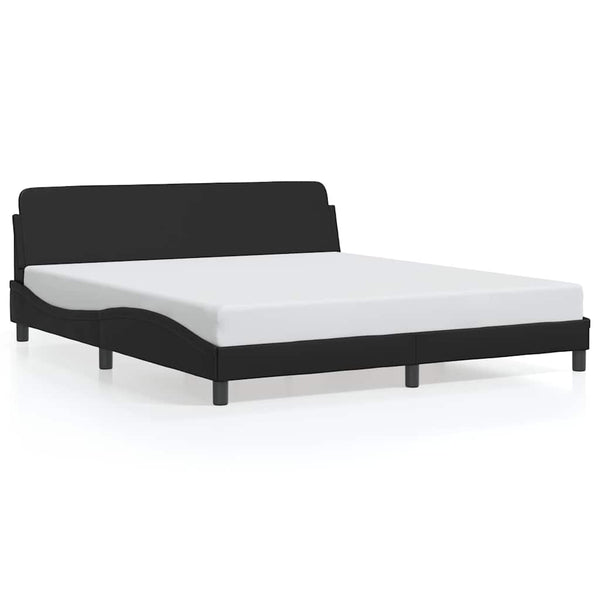 Bettgestell Dover 180x200 cm Schwarz Kunstleder