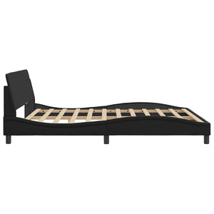 Bettgestell Dover 180x200 cm Schwarz Kunstleder
