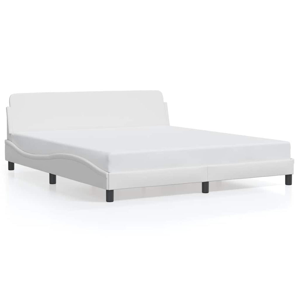 Bettgestell Dover Weiß 180x200 cm Kunstleder