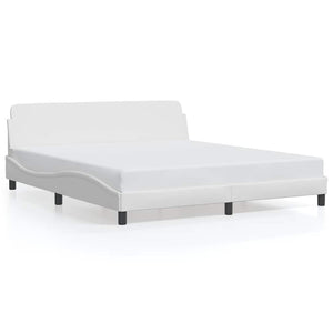 Bettgestell Dover Weiß 180x200 cm Kunstleder