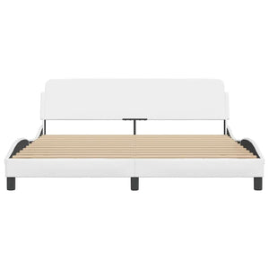 Bettgestell Dover Weiß 180x200 cm Kunstleder