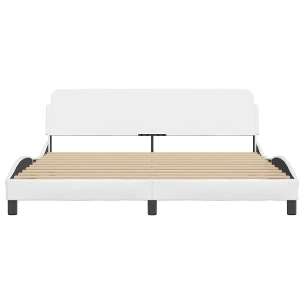 Bettgestell Dover Weiß 180x200 cm Kunstleder
