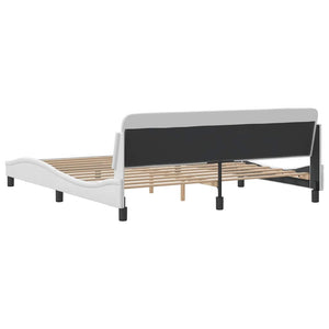 Bettgestell Dover Weiß 180x200 cm Kunstleder