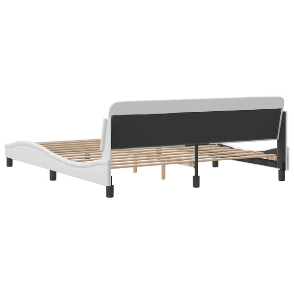 Bettgestell Dover Weiß 180x200 cm Kunstleder