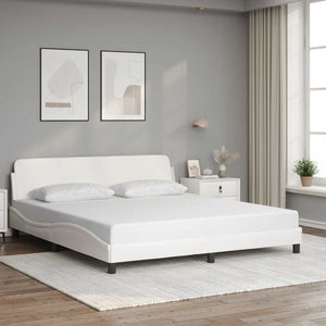 Bettgestell Dover Weiß 180x200 cm Kunstleder
