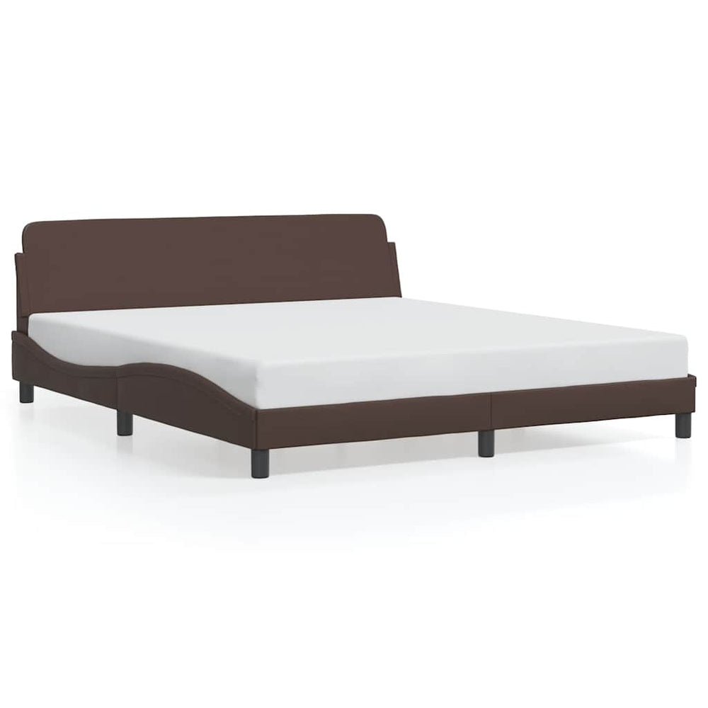 Bettgestell Dover Braun 180x200 cm Kunstleder