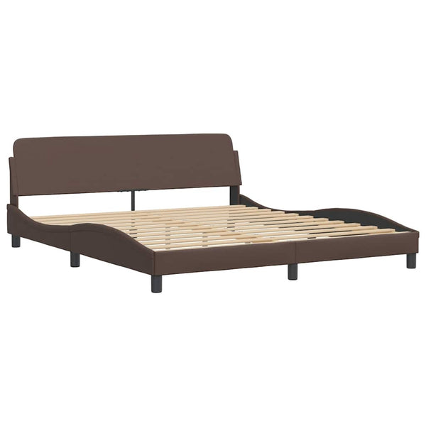 Bettgestell Dover Braun 180x200 cm Kunstleder