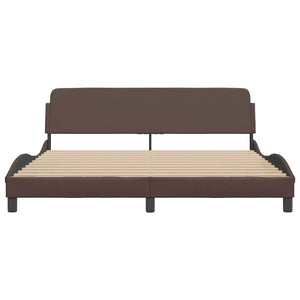 Bettgestell Dover Braun 180x200 cm Kunstleder
