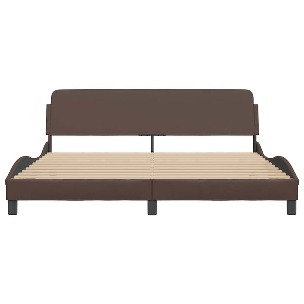 Bettgestell Dover Braun 180x200 cm Kunstleder