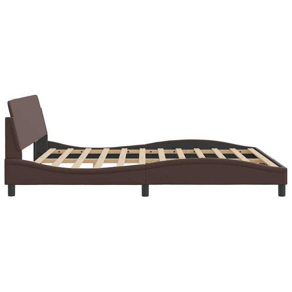Bettgestell Dover Braun 180x200 cm Kunstleder
