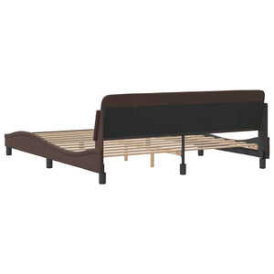 Bettgestell Dover Braun 180x200 cm Kunstleder