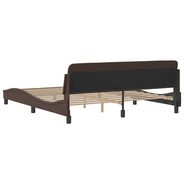 Bettgestell Dover Braun 180x200 cm Kunstleder