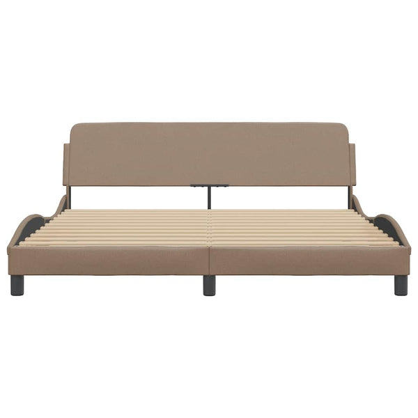 Bettgestell 180x200 cm Cappuccino-Braun Kunstleder