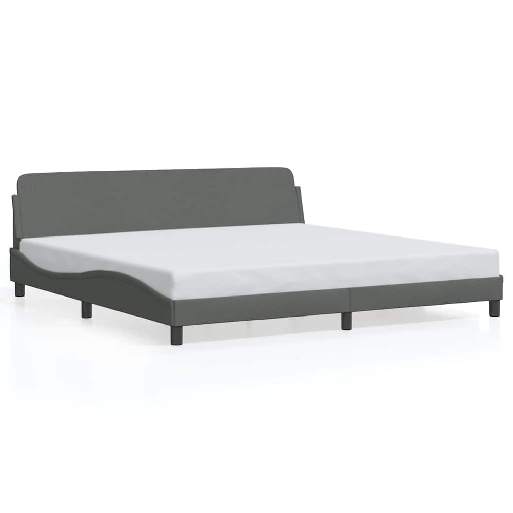Bettgestell Dover Dunkelgrau 200x200 cm
