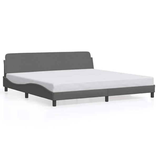 Bettgestell Dover Dunkelgrau 200x200 cm
