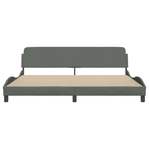 Bettgestell Dover Dunkelgrau 200x200 cm