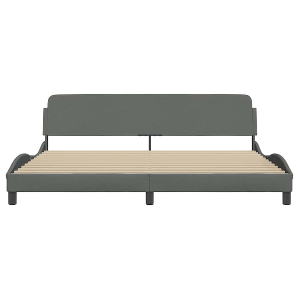Bettgestell Dover Dunkelgrau 200x200 cm