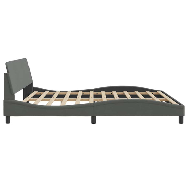 Bettgestell Dover Dunkelgrau 200x200 cm