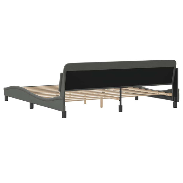 Bettgestell Dover Dunkelgrau 200x200 cm