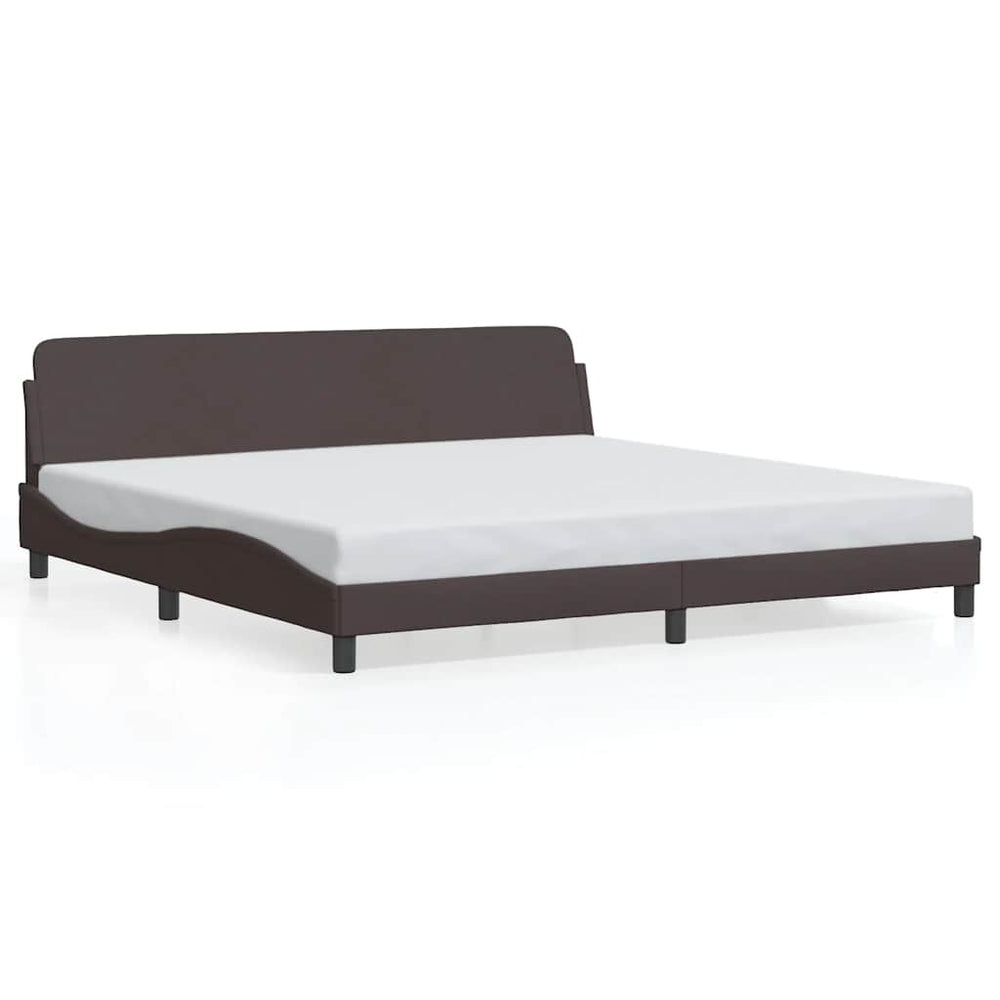 Bettgestell Dover Dunkelbraun 200x200 cm