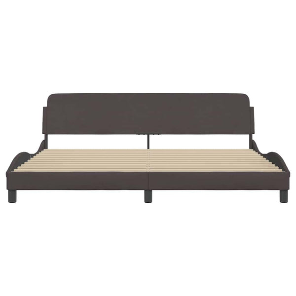 Bettgestell Dover Dunkelbraun 200x200 cm