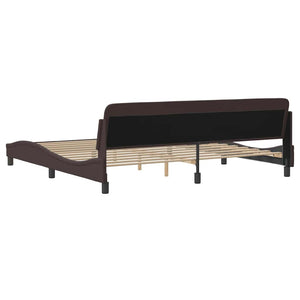 Bettgestell Dover Dunkelbraun 200x200 cm
