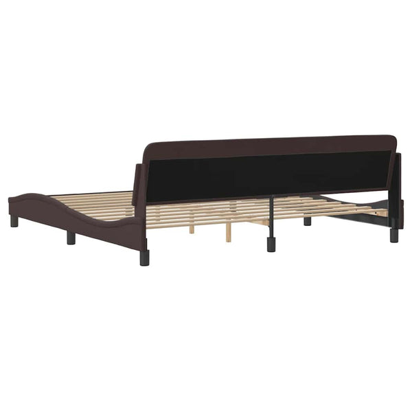 Bettgestell Dover Dunkelbraun 200x200 cm